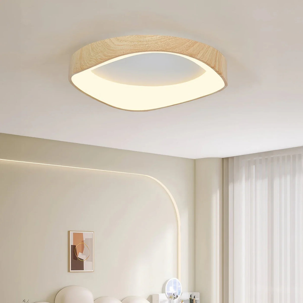 Penrose | LED Ceiling Light with Wood-Effect Trim