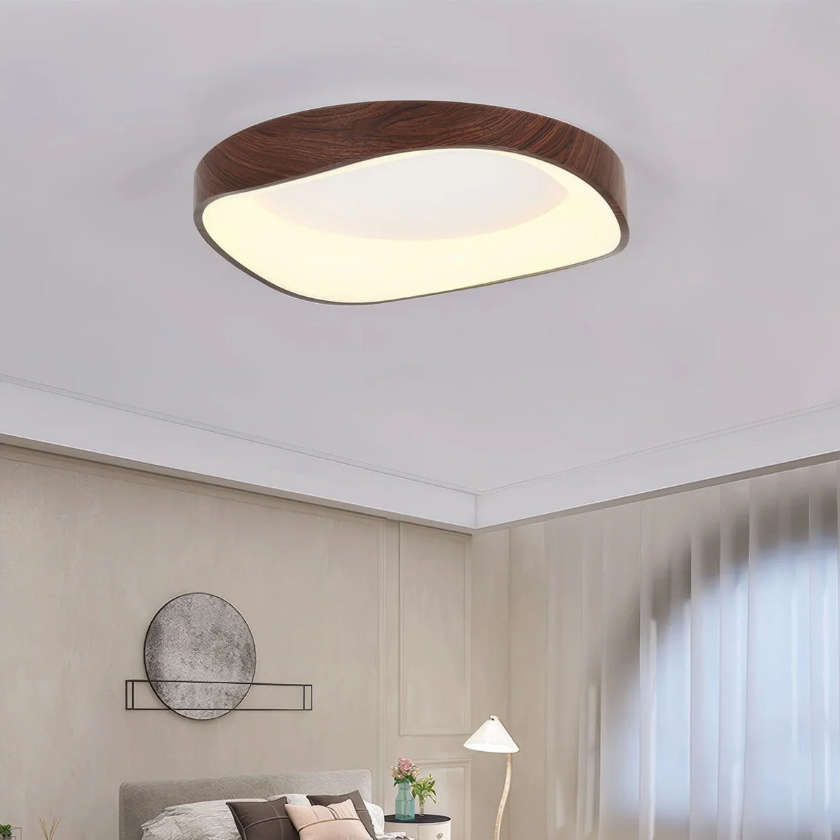 Penrose | LED Ceiling Light with Wood-Effect Trim